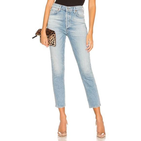 Citizens Of Humanity Denim - Citizens oh Humanity Olivia Crop High Rise Slim Skinny Jeans in Renew Light Wash